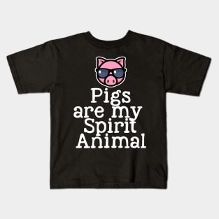 Pigs are my Spirit Animal Kids T-Shirt